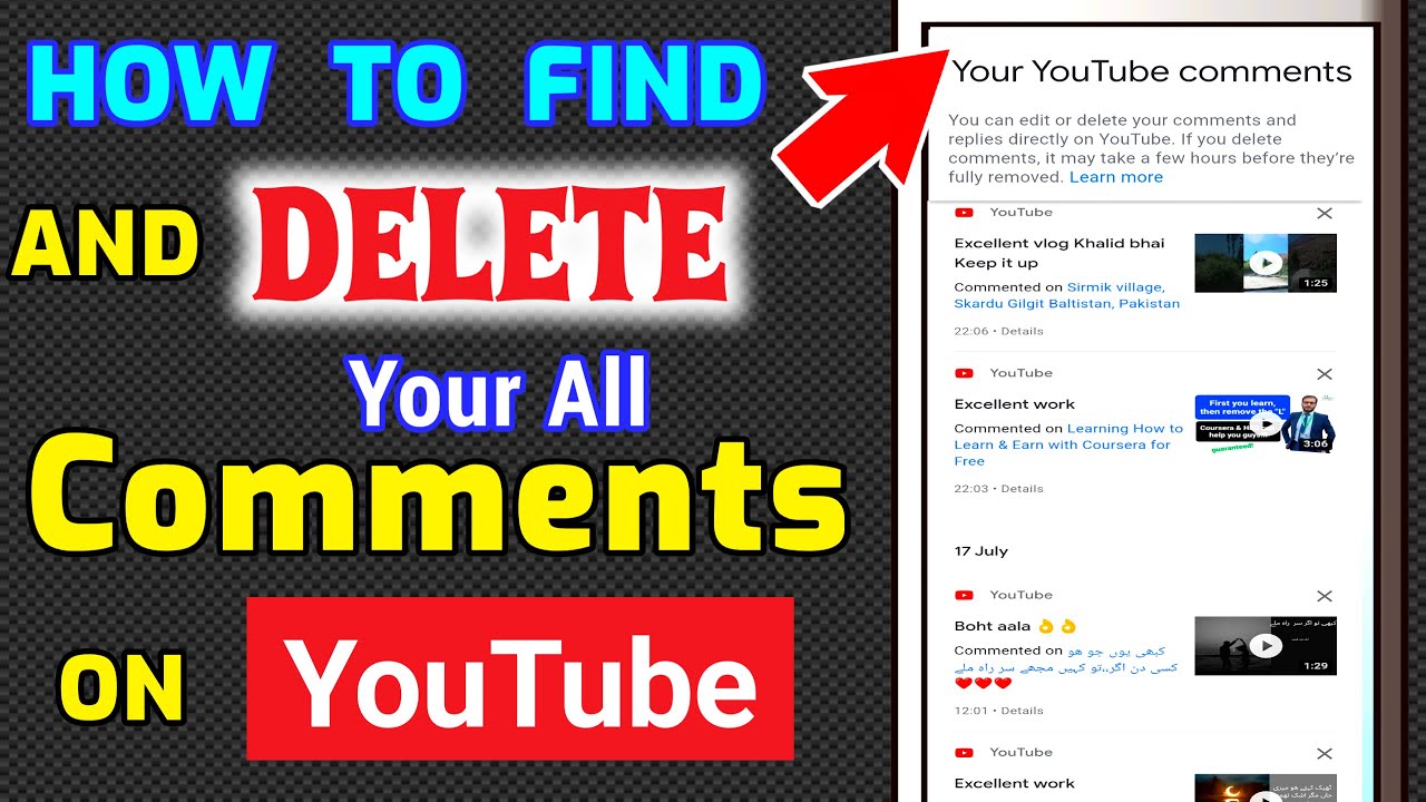 How To Find and Delete All Your Comments on YouTube Find YouTube 