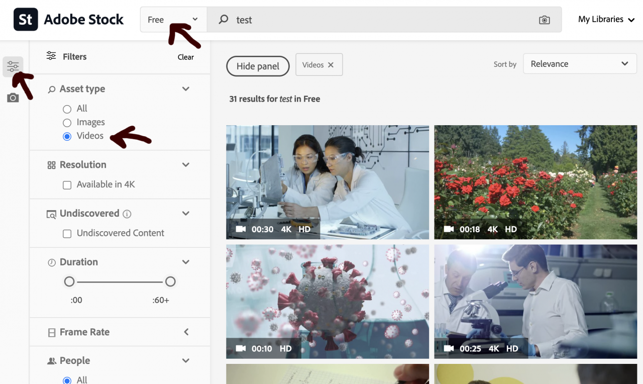 How to Filter Adobe Stock for Free Resources