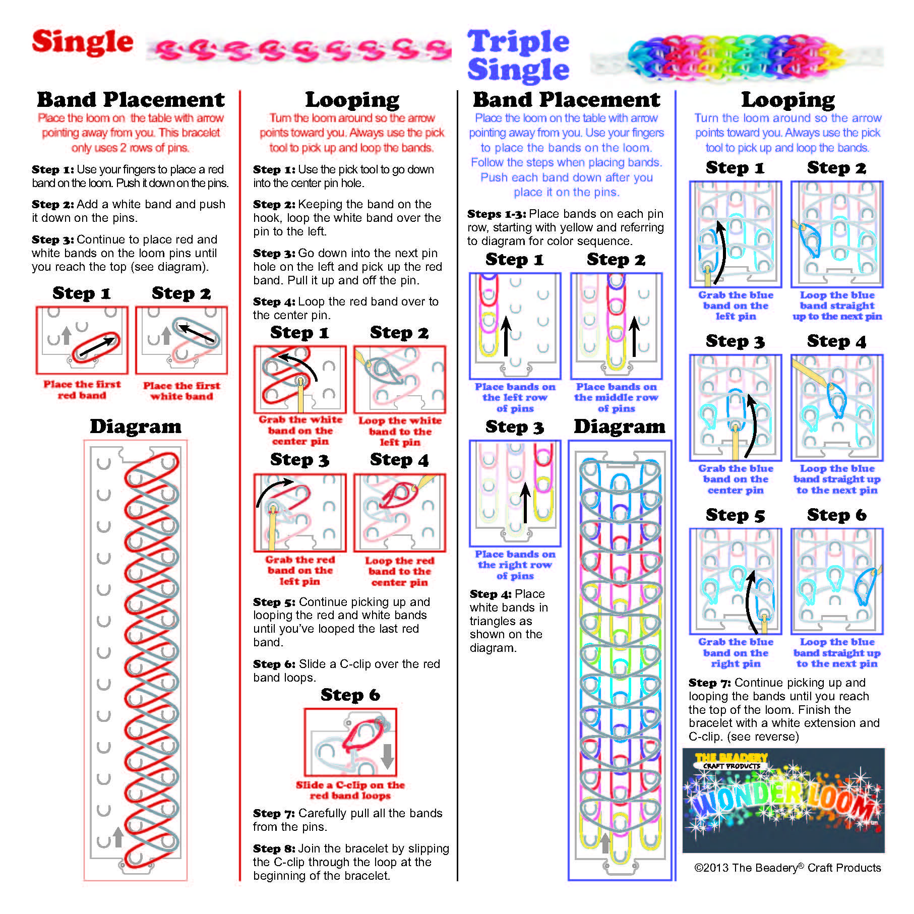 Step By Step Rainbow Loom Instructions Printable