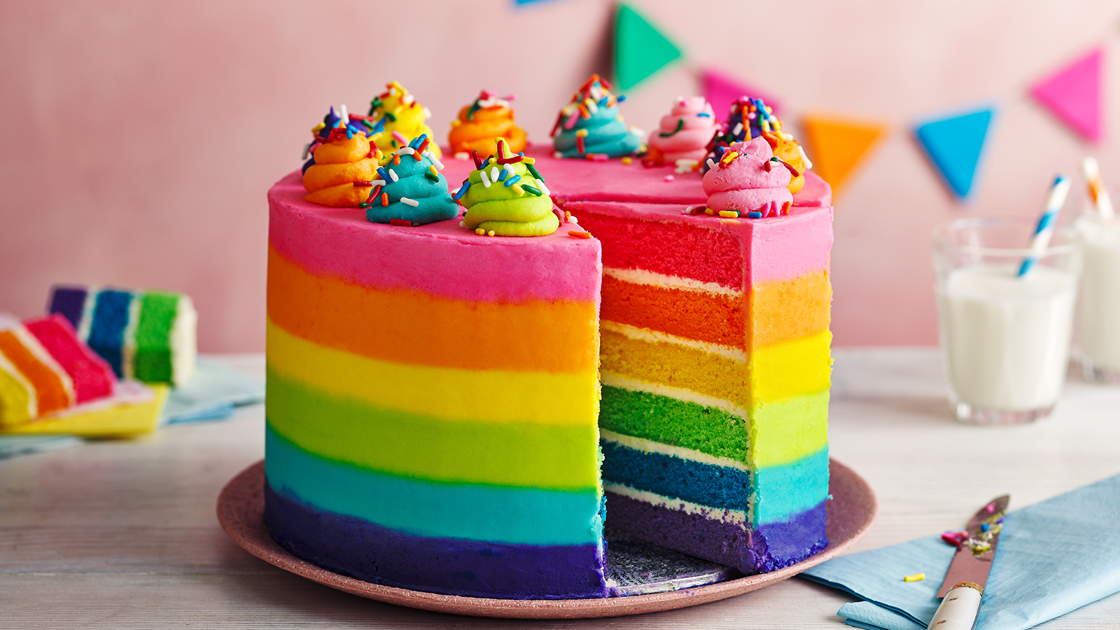 How to Create a Colorful Rainbow Cake