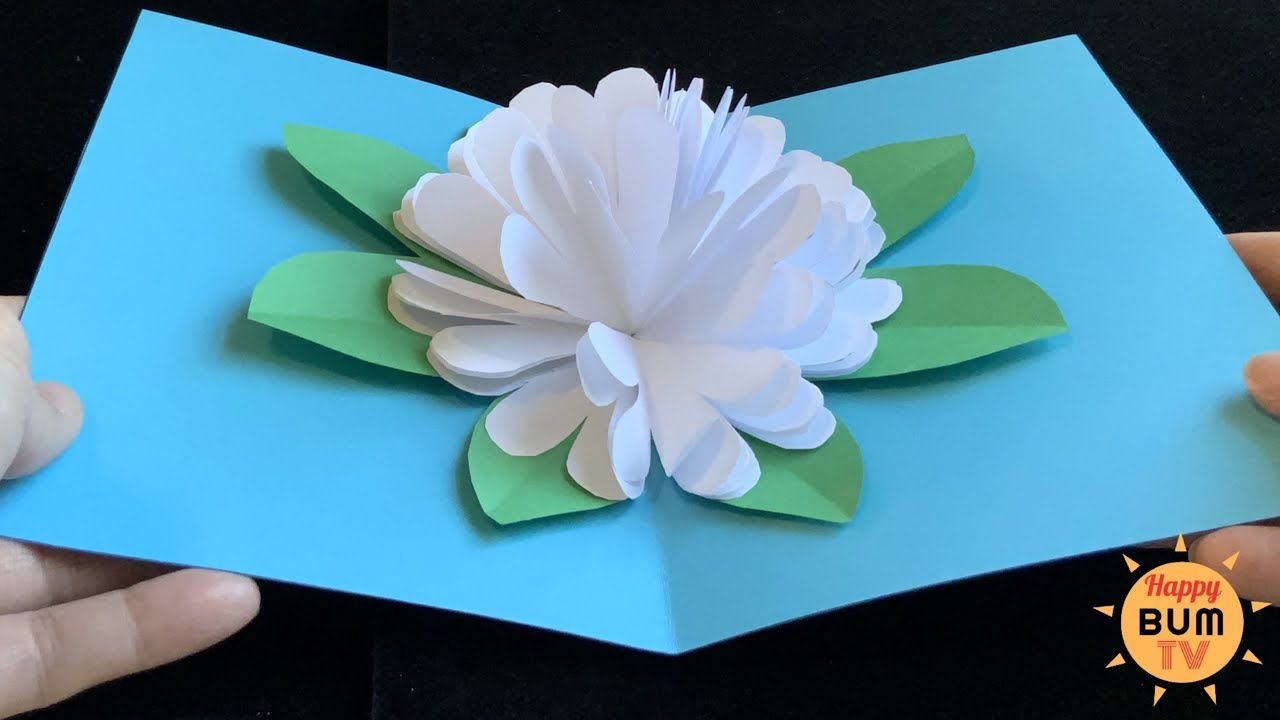 5 MINUTE FLOWER POP UP CARD I EASY DIY PAPER CRAFTS in 2020  Paper 