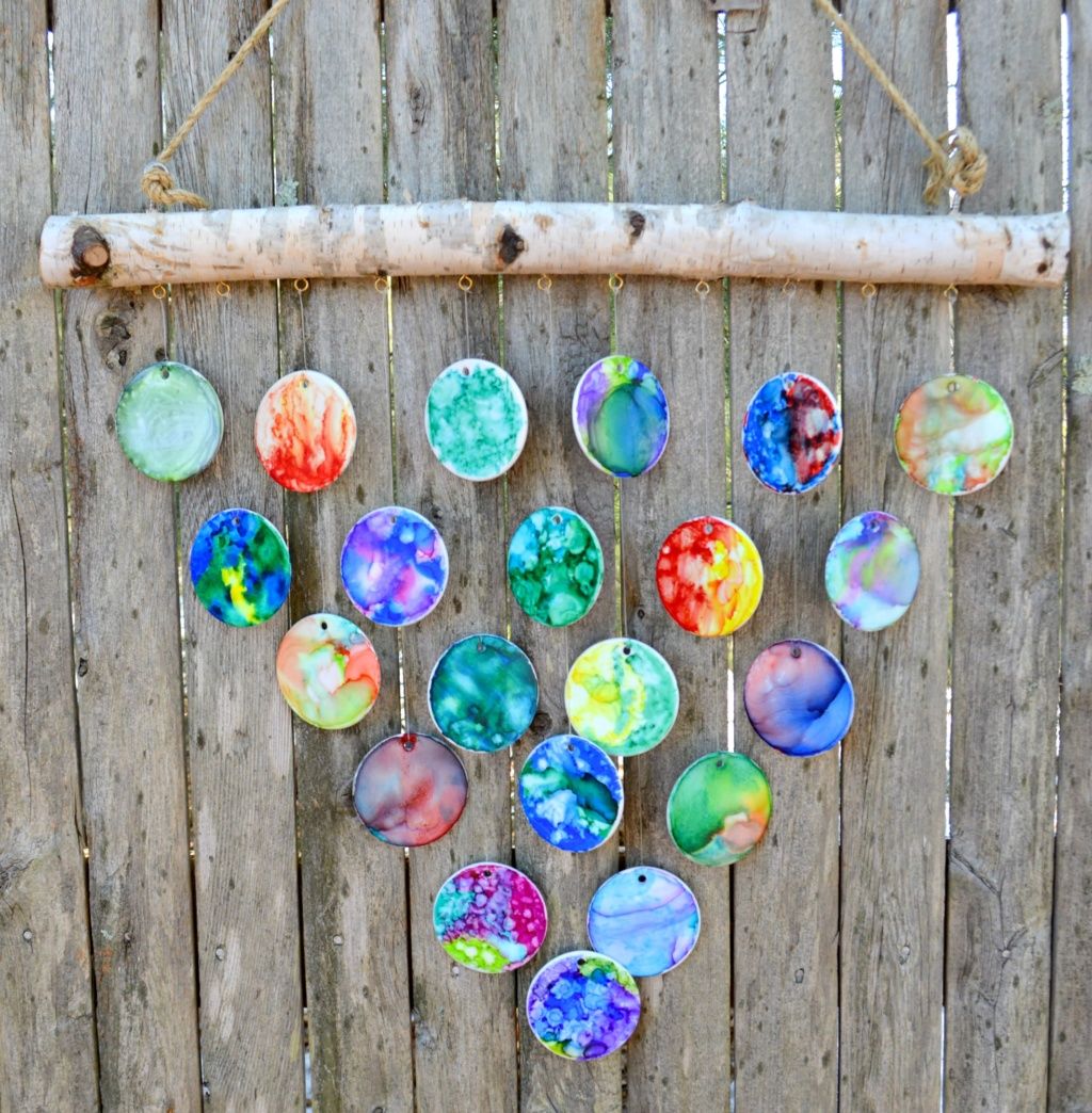 DIY Hand Painted Wind Chimes  7th Grade Class Auction Project