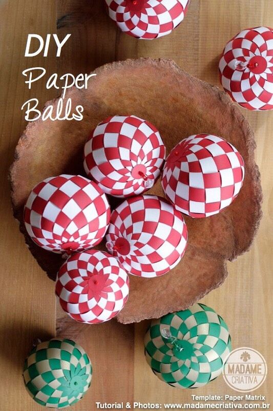 DIY Paper Balls With Template  Paper balls Paper crafts diy 