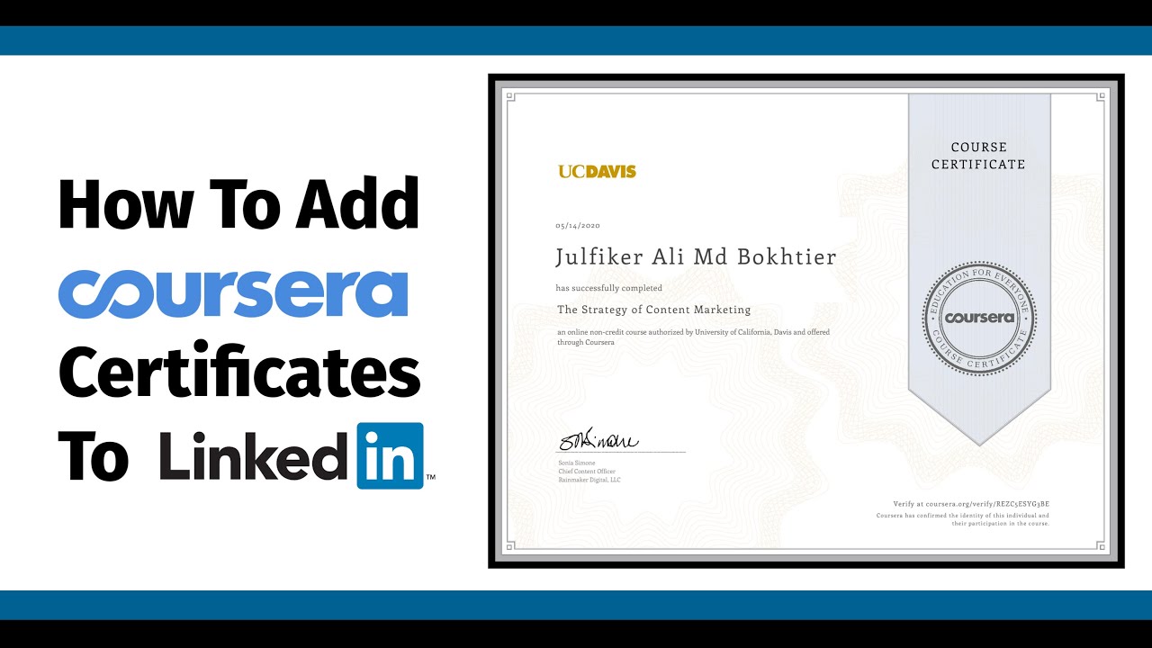 How to Add Coursera Certificates to LinkedIn