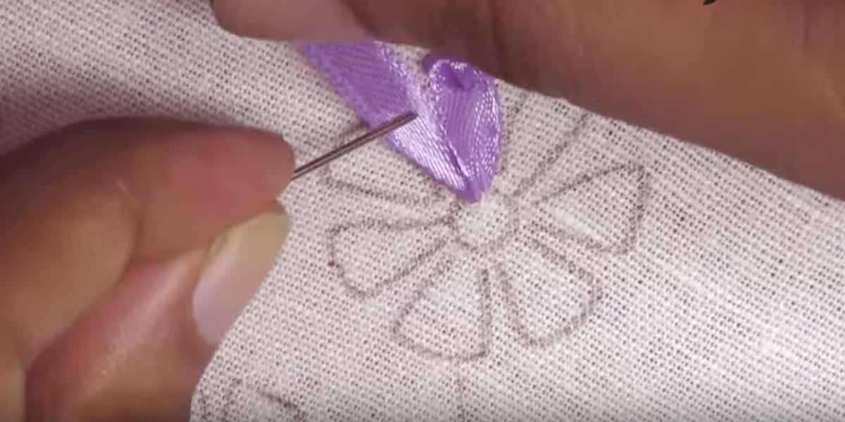 Watch How She Does This Lovely Ribbon EmbroiderySo Easy