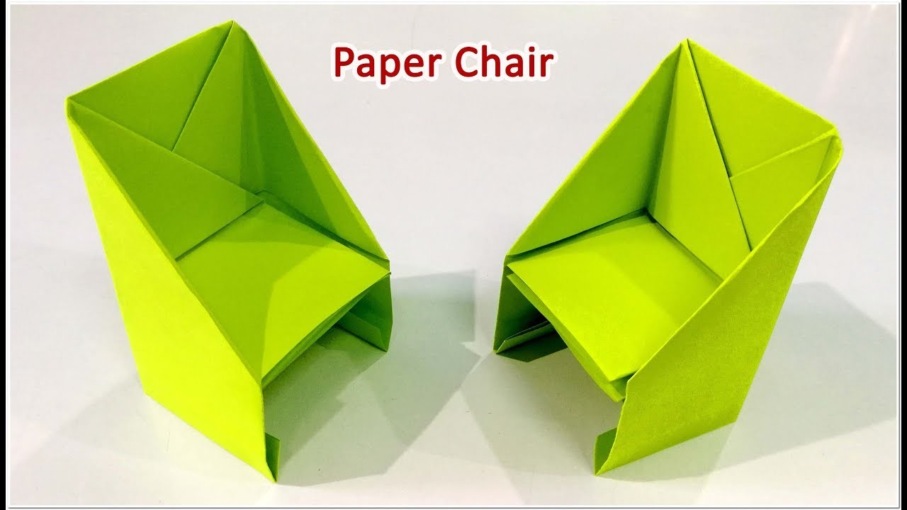 How to make an origami Chair step by step  Paper Chair  Kids Special