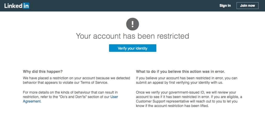 Here is how to Recover Linkedin Account after a Restricted