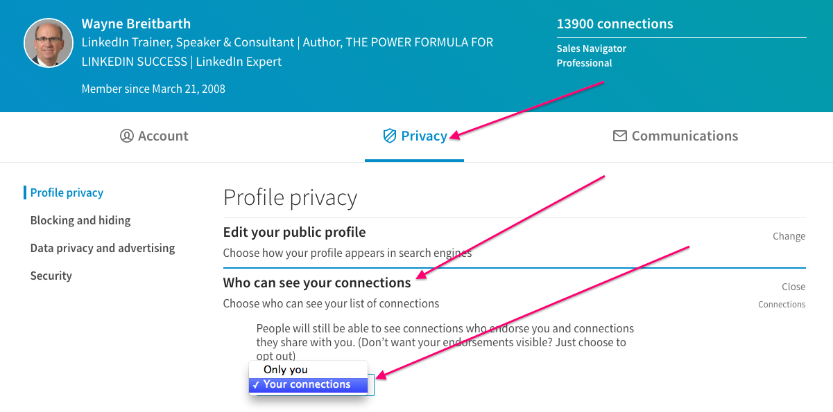 Should You Hide Your LinkedIn Connections  Wayne Breitbarth