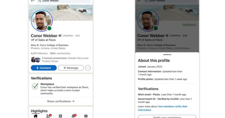 LinkedIn gets a free verified badge that lets you prove where you work 