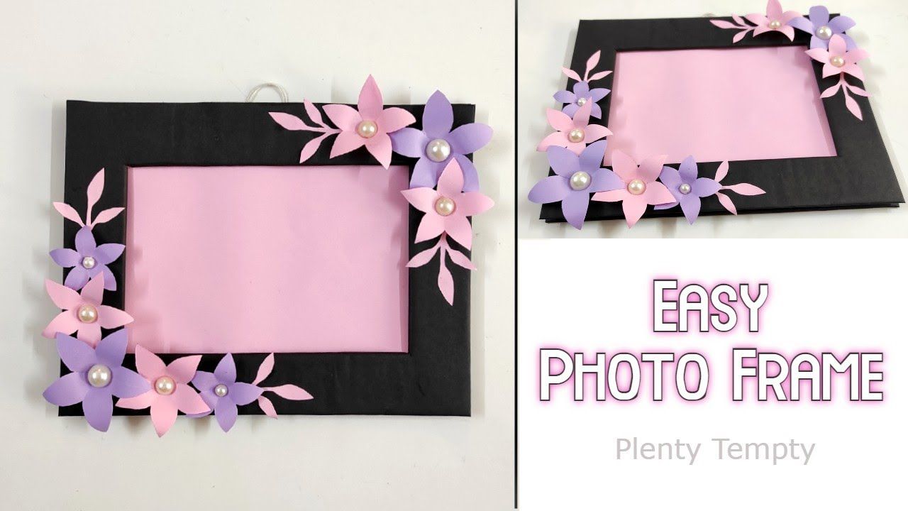 DIY Paper Flower Photo Frame