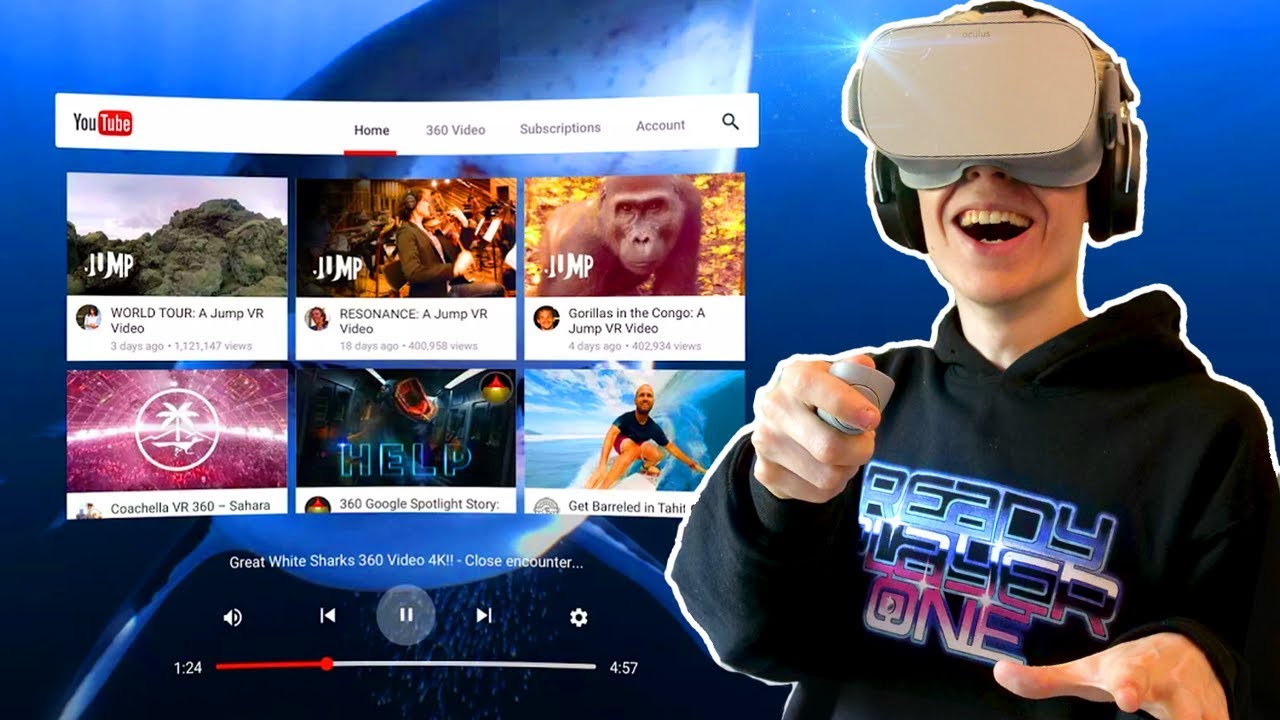 WATCH YOUTUBE IN VIRTUAL REALITY  YouTube VR App Oculus Go 