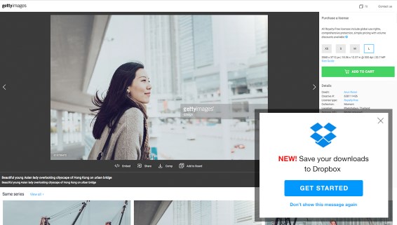 Simple Method to Store Getty Images in Dropbox