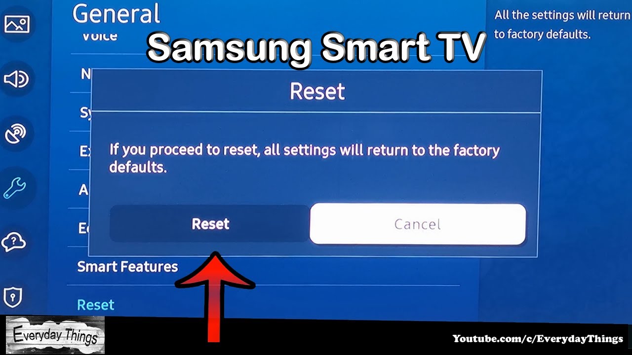 How to Reset Samsung Smart TV to Factory Settings  YouTube