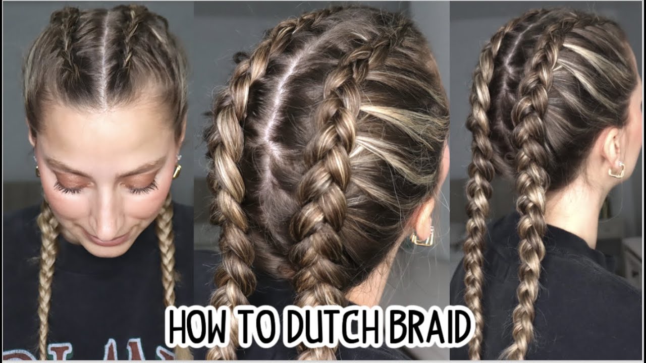 HOW TO DUTCH BRAID YOUR OWN HAIR BEGINNER TUTORIAL Short Medium and 