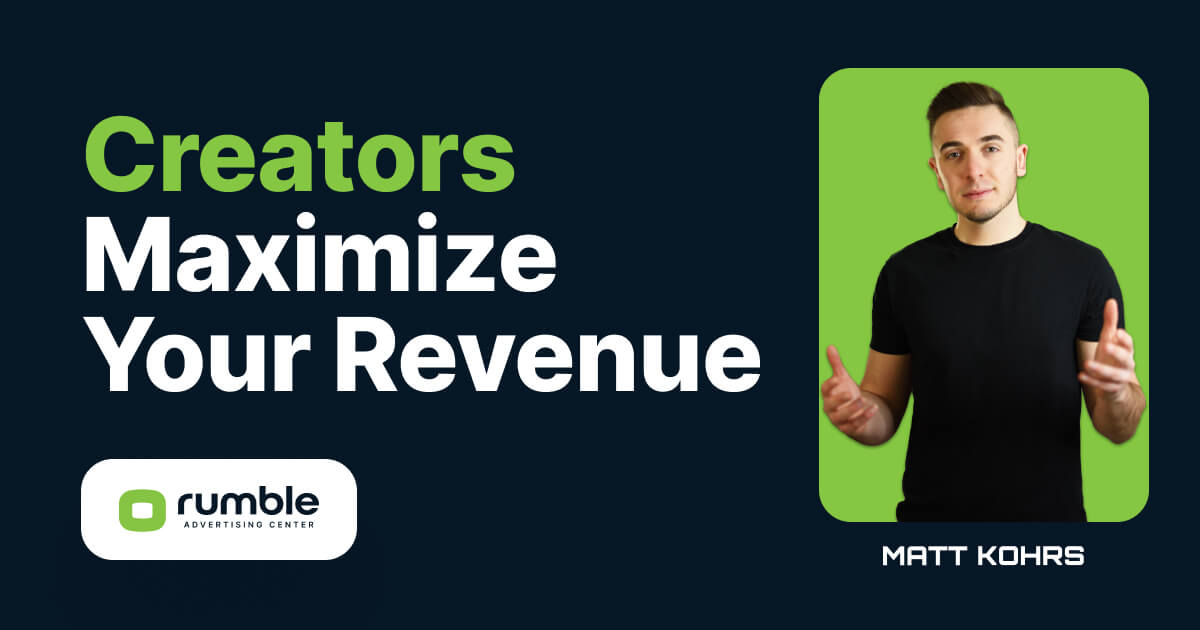 Creators on Rumble  Maximize Revenue  Join a Platform That Supports 