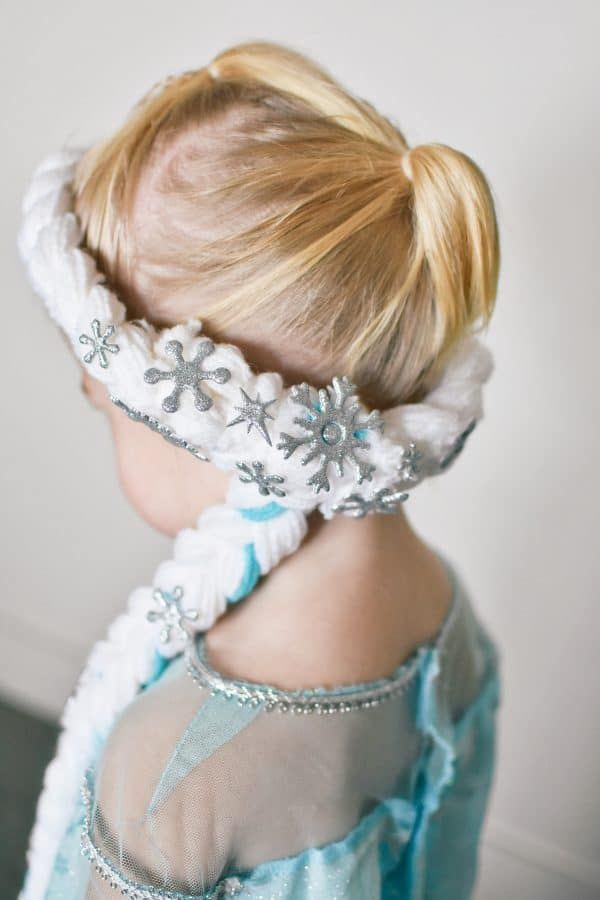 How To Make A DIY Elsa Hair Braid With Yarn  Elsa hair Yarn wig 