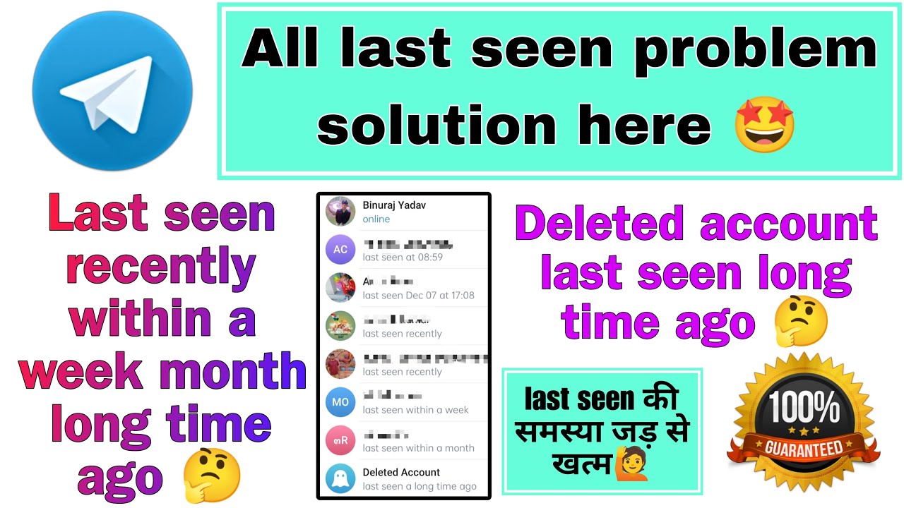 Telegram last seen problem last seen recently within a week month 