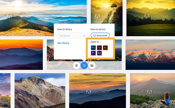 Open and purchase Adobe Stock assets with a single click