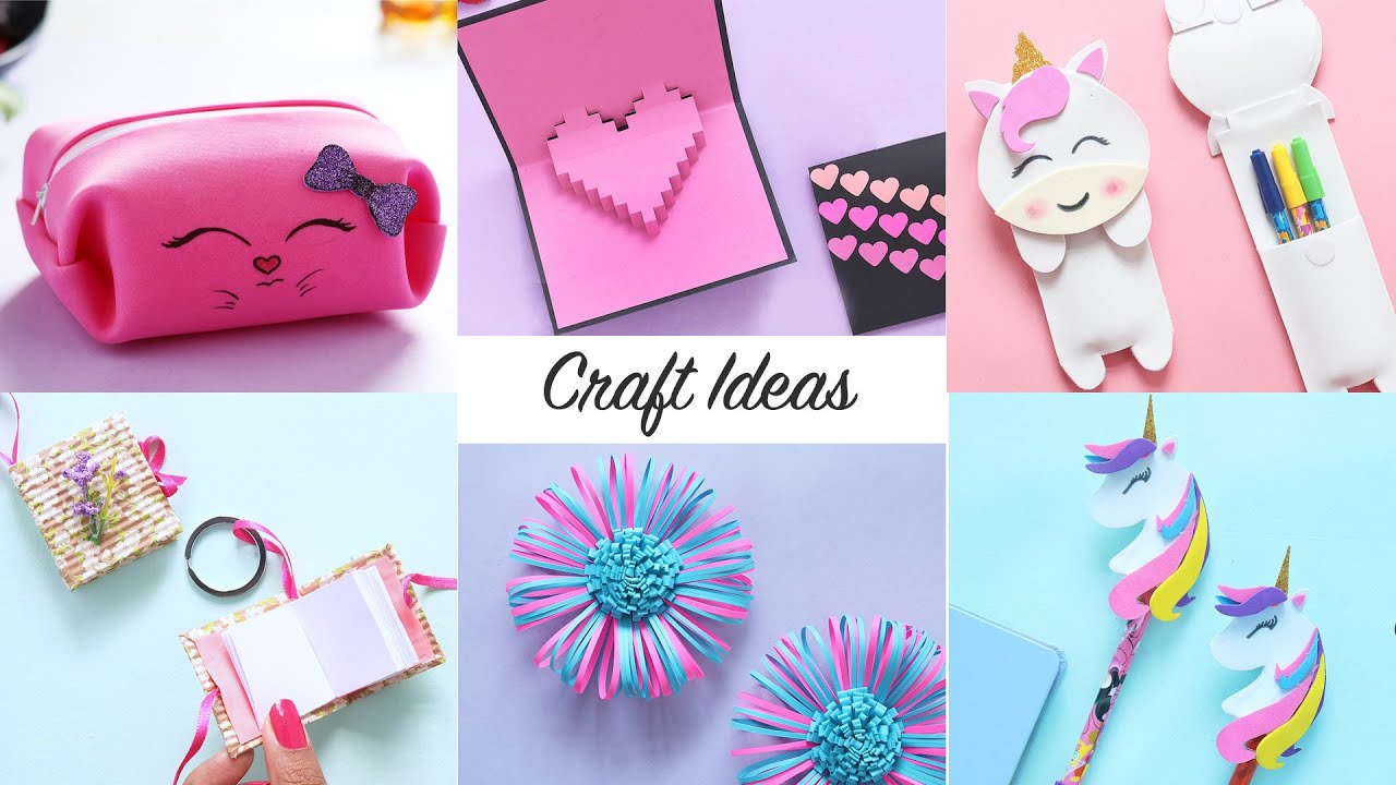 6 EASY CRAFT IDEAS  Craft Ideas  DIY Crafts  YouTube