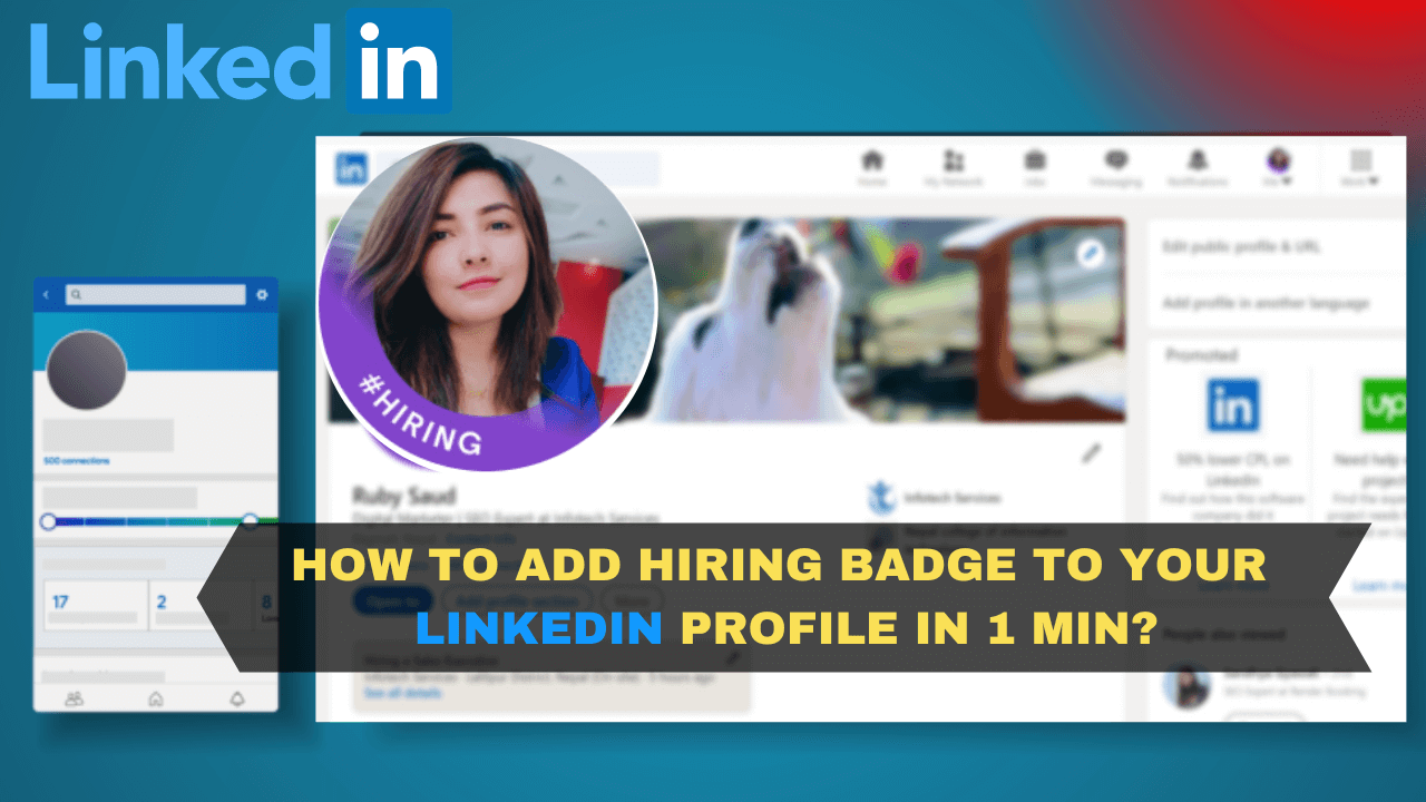 how to add hiring badge on linkedin profile