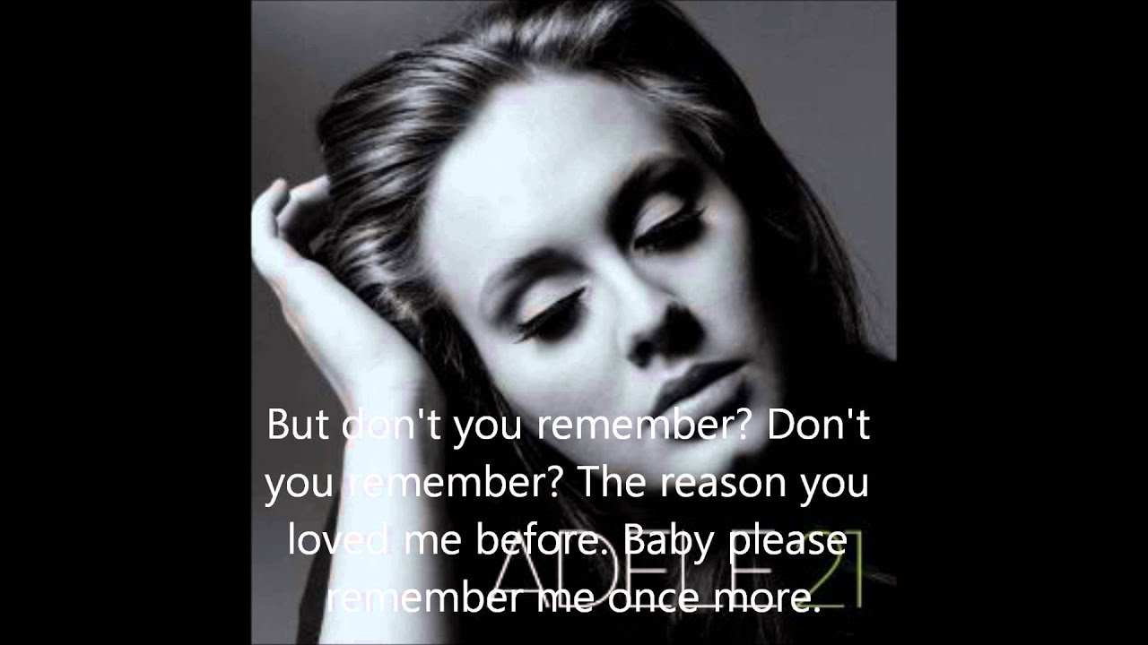 Dont You Remember  Adele lyrics video  YouTube