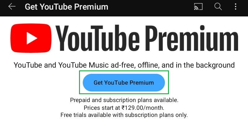 Entering a Code for YouTube Premium to Unlock Exclusive Features