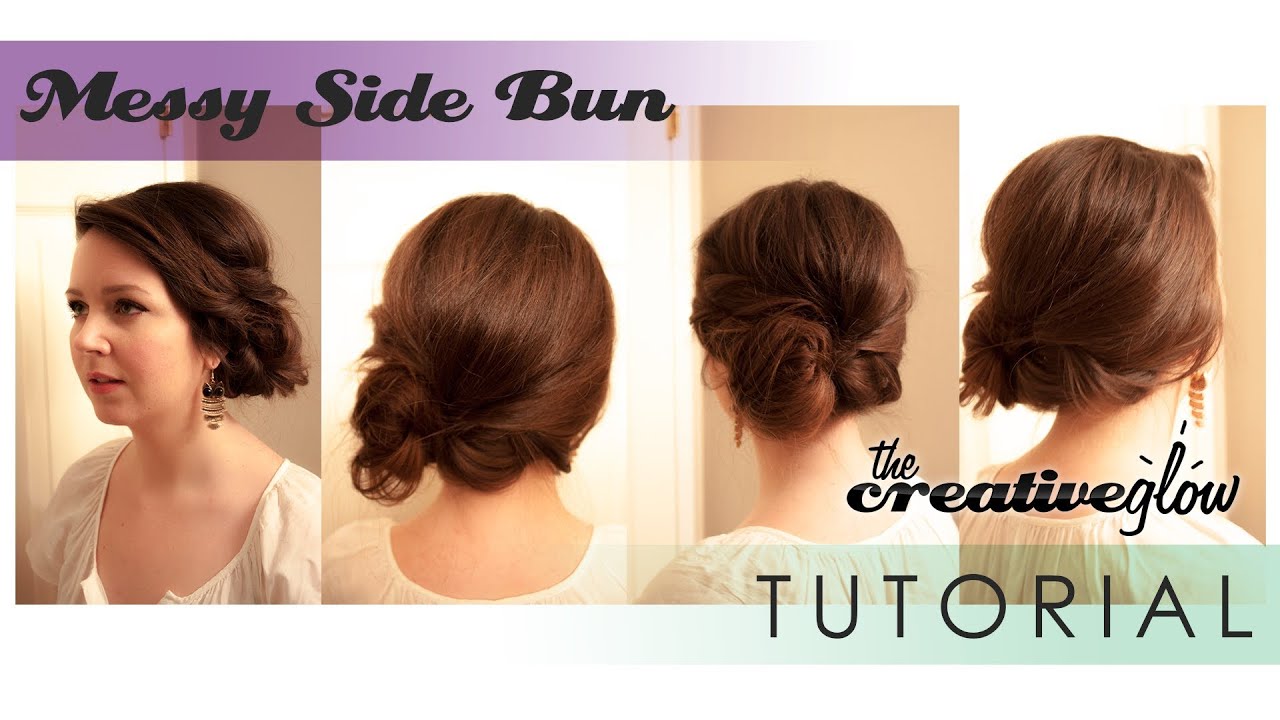 Messy Side Bun Hairstyle Tutorial  Awesome Quick and Easy  YouTube