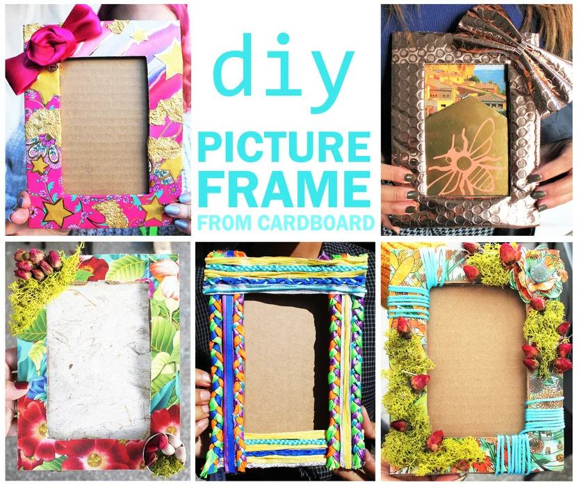 DIY PICTURE FRAME From Cardboard and Decorative Materials  Picture 