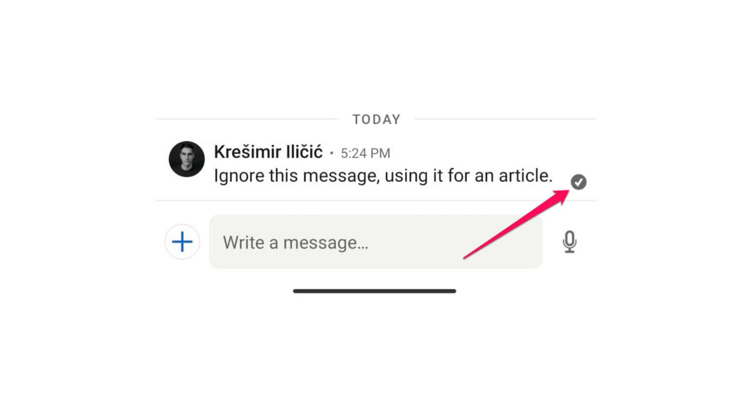 Understanding the Check Mark Symbol in LinkedIn Messages