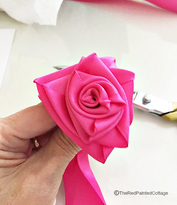 DIY Easy Ribbon Roses  The Red Painted Cottage