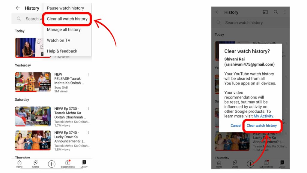 How To Clear Watch History On YouTube Phone  Desktop