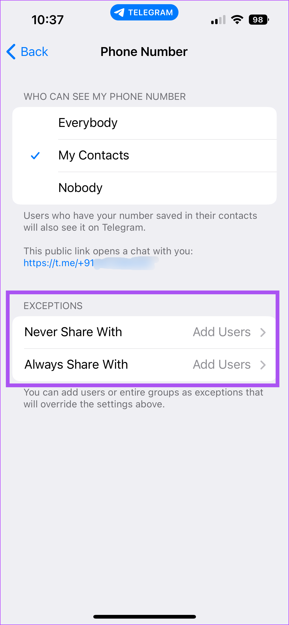 How to Create Phone Number Link on Telegram  Guiding Tech