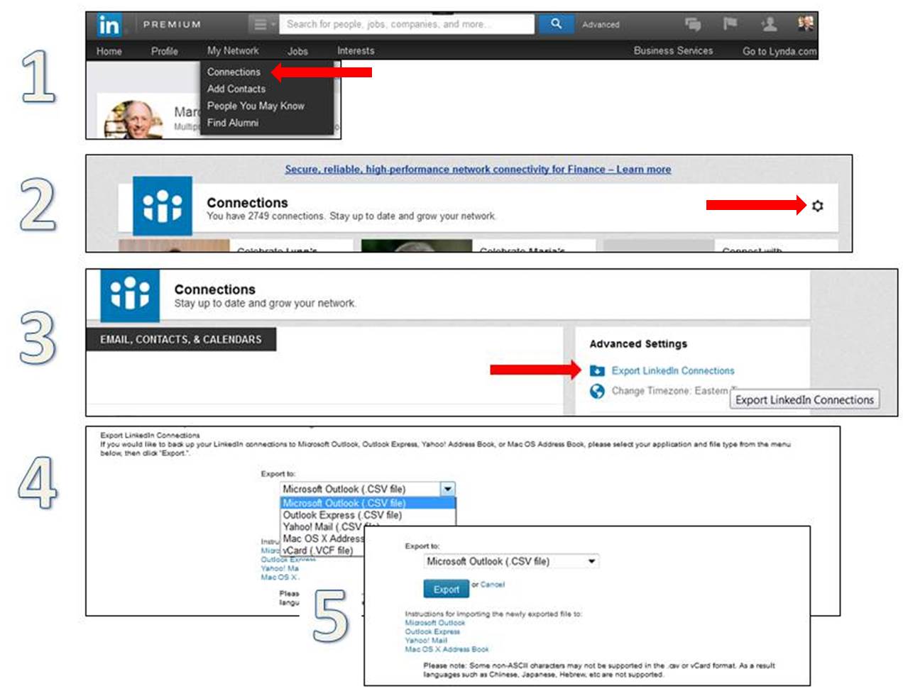 5 steps to export your LinkedIn connection list  connect2collaborate