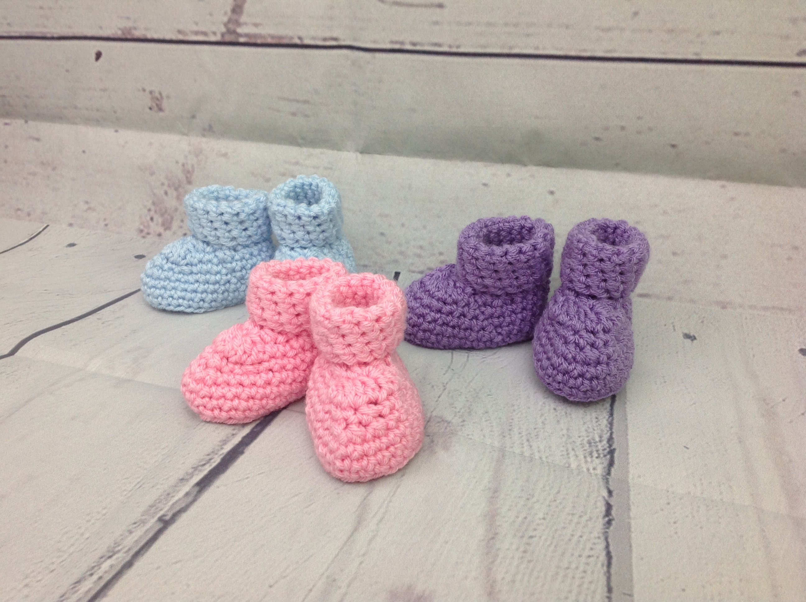 Easy Newborn Baby Booties Crochet Pattern  OkieGirlBlingnThings