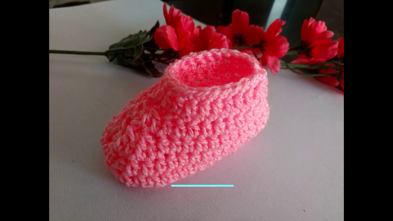 How to Make Crochet Baby Booties 0 to 3 Months  For Beginners  YouTube