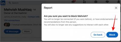 What Happens If You Block Someone on LinkedIn