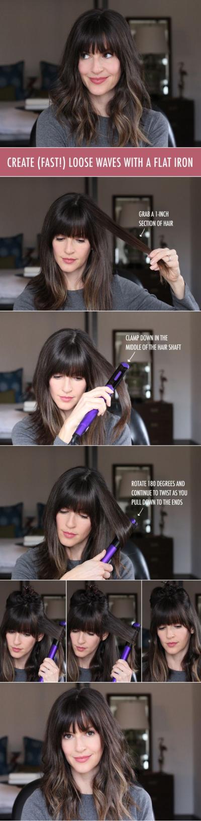 How to Create Loose Curls with a Flat Iron for Gorgeous Waves