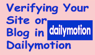 How to Verify Your Blog on Dailymotion