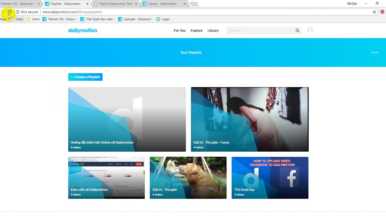 How to add list videos to playlist Dailymotion  Tool add videos to 