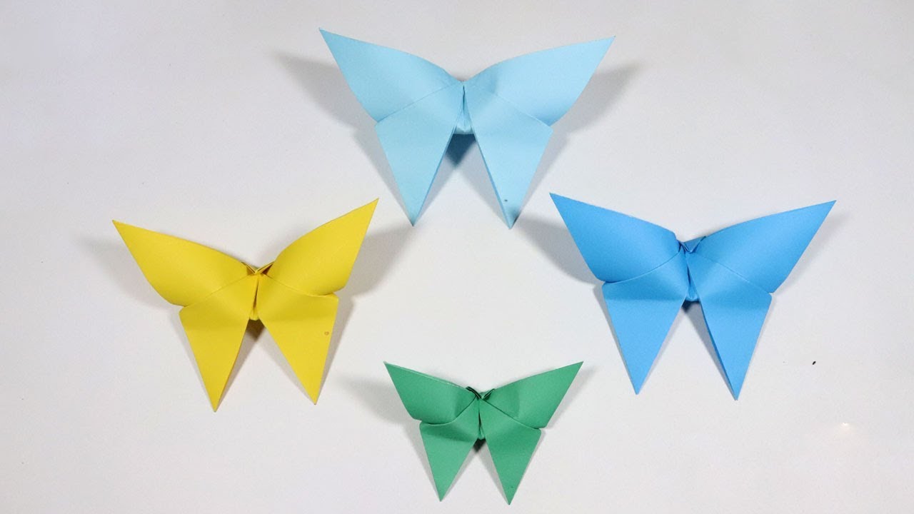 How To Make a Paper Butterfly  Easy Paper Butterfly Origami  YouTube