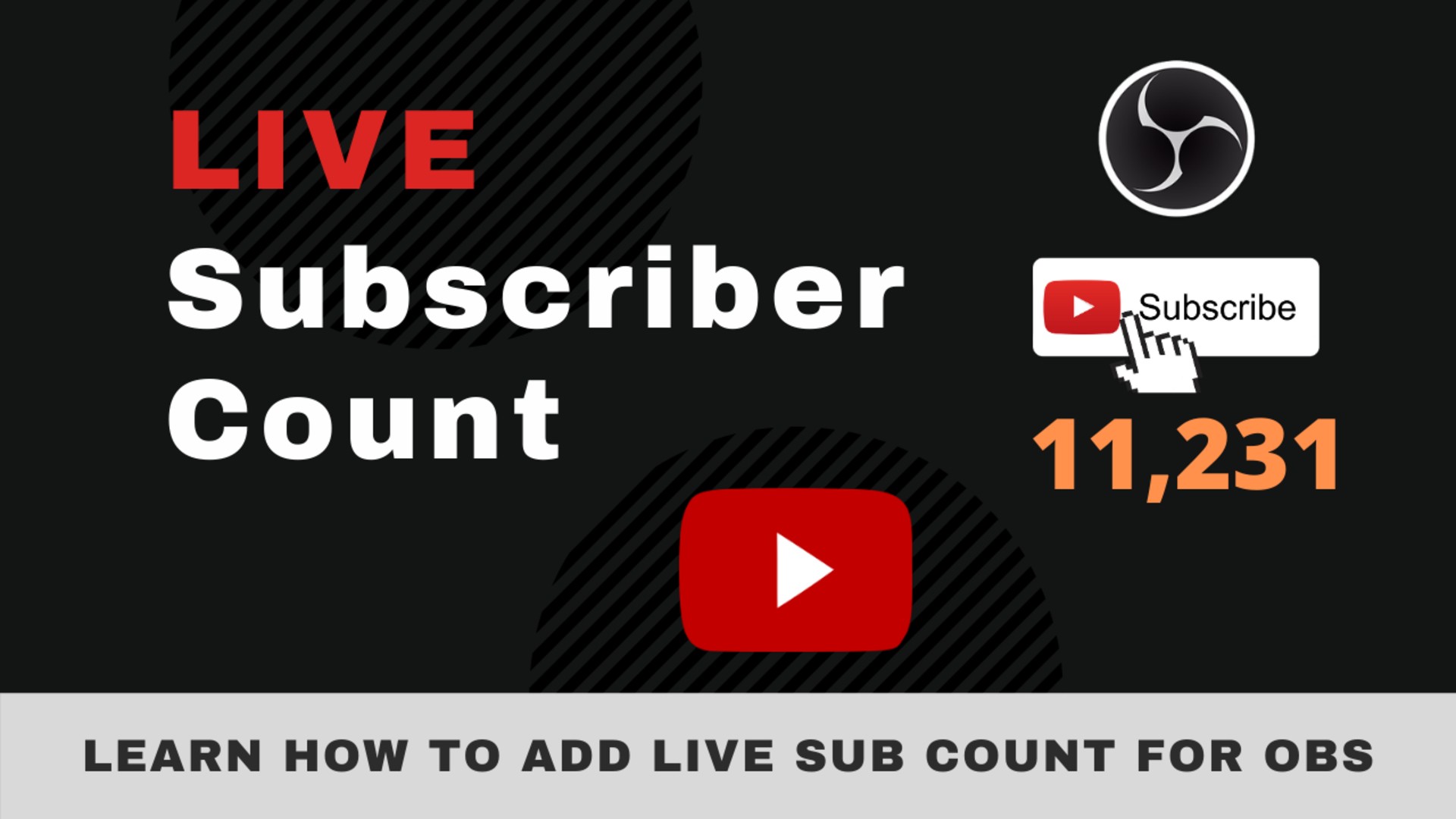 How to make live YouTube subscriber count on OBS live streaming  Cool 