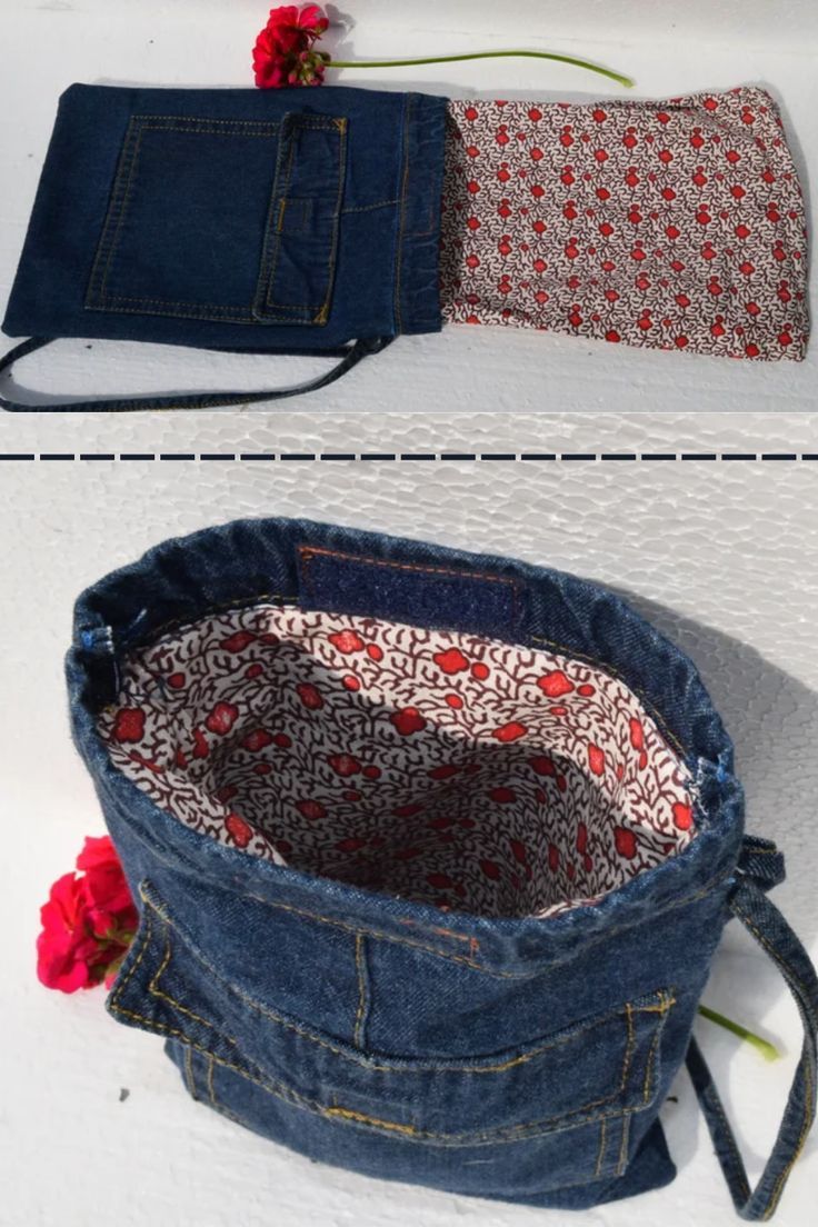 Diy jeans bag purse out of old jeans how to sew denim shoulder bag old 