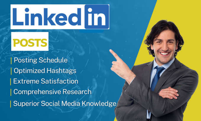 Write professional engaging linkedin posts by Mwaqas617  Fiverr