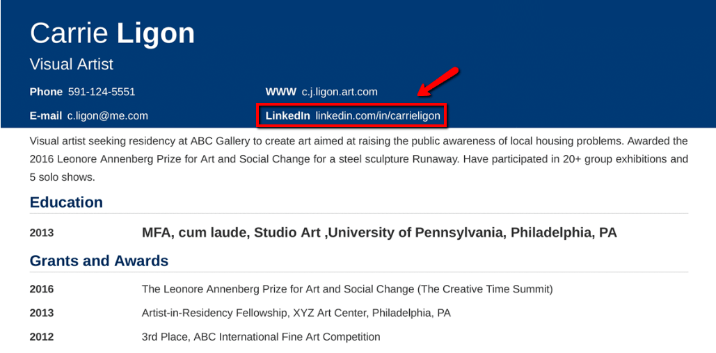 Linking Your LinkedIn Profile to Your Resume