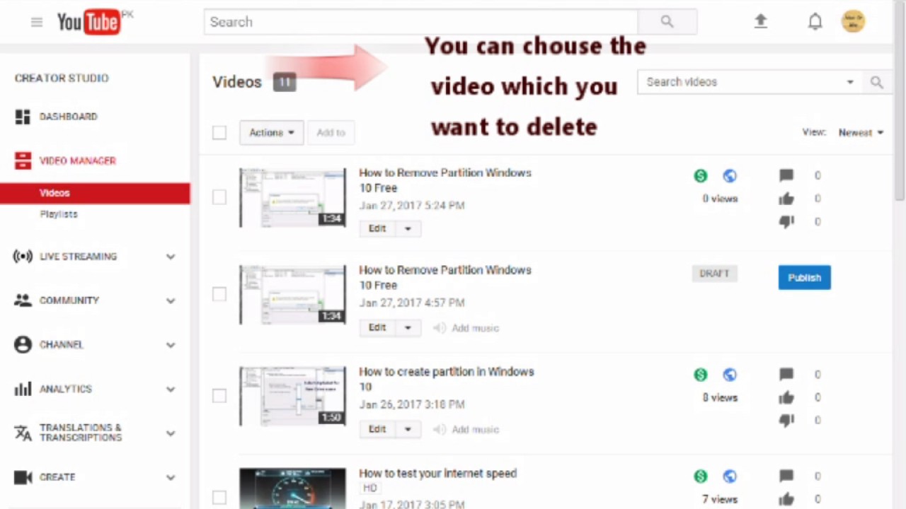 How to Delete ANY Video From YouTube  YouTube