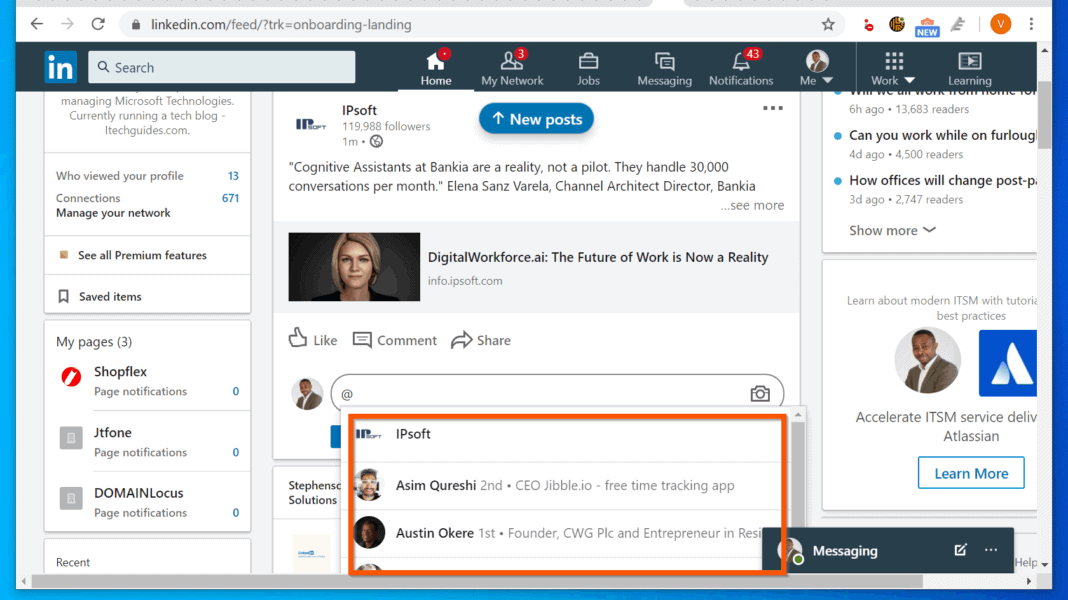 How to Tag Someone on LinkedIn  On Comments Messages and Posts