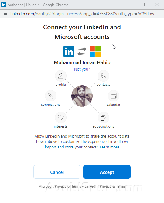 Connect your LinkedIn account with Microsoft Outlook Account  AvoidErrors