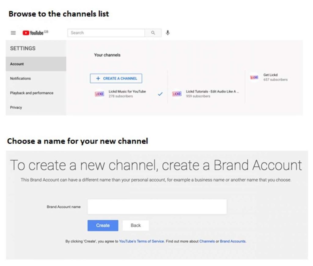 How to create multiple YouTube channels  Lickd