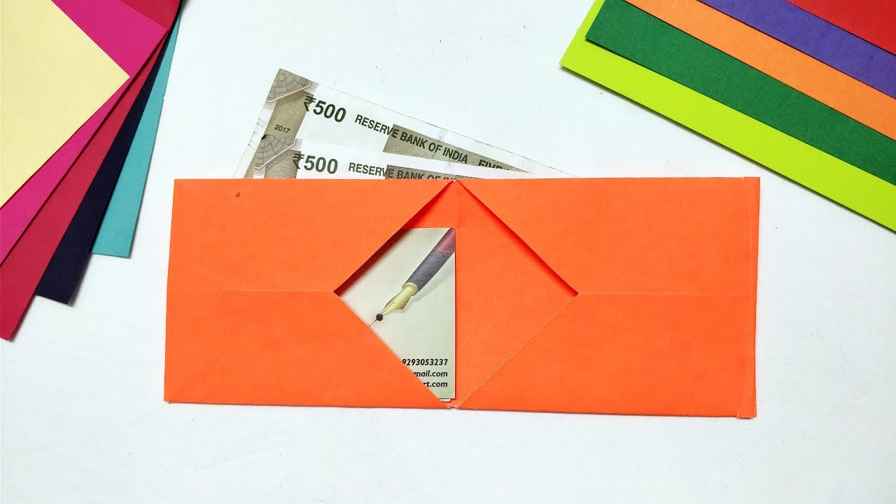 Paper Wallet  How to make Origami Wallet  Step by Step  easy Origami 