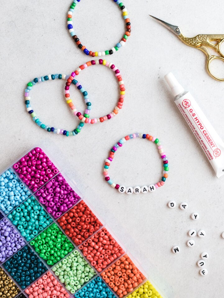 How to Make Stretchy Beaded Bracelets with Elastic Cord  Sarah Maker